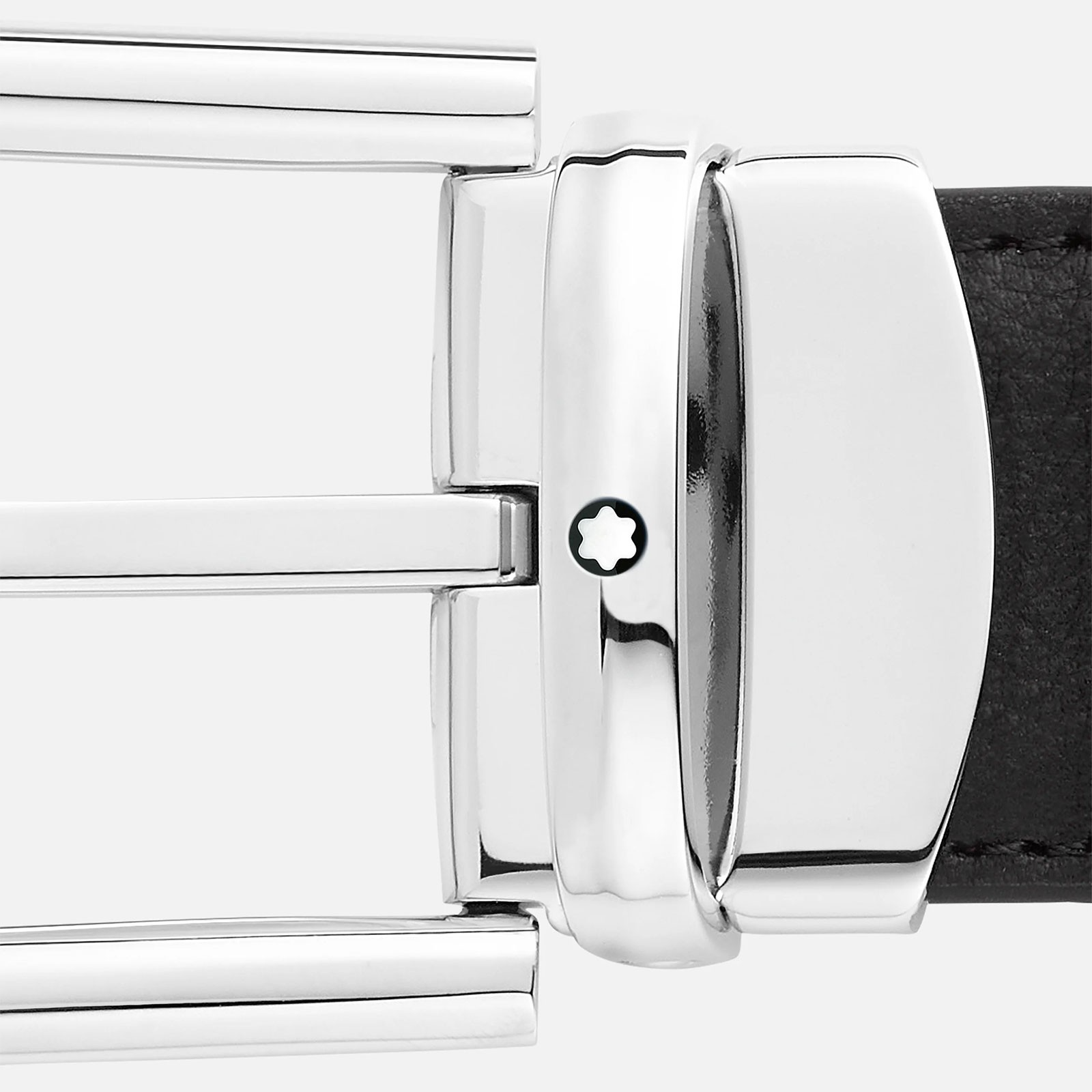  Thắt Lưng Nam MontBlanc Horseshoe Buckle 'Black' 