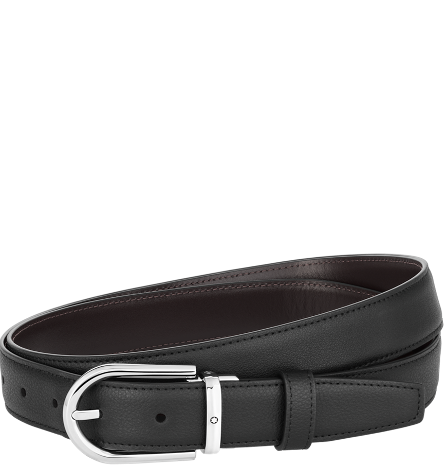  Thắt Lưng Nam MontBlanc Horseshoe Buckle 'Black' 