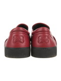  Giày Nam Bottega Veneta Leather Woven Slip On 'Red' 