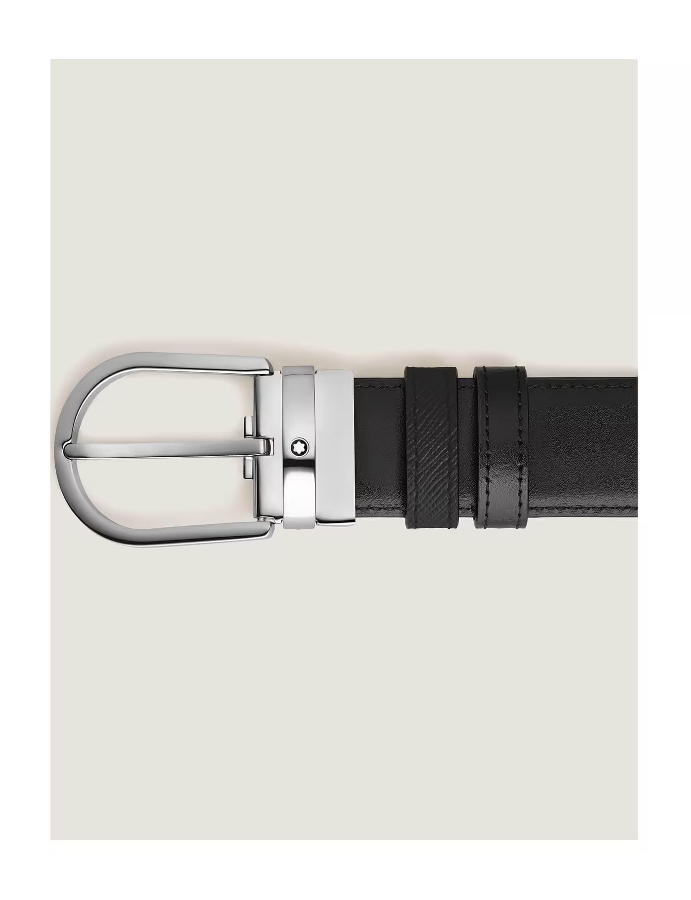  Thắt Lưng Nam MontBlanc Horseshoe Buckle 'Black' 