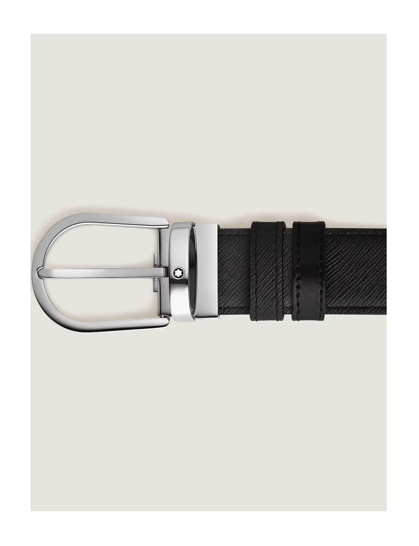  Thắt Lưng Nam MontBlanc Horseshoe Buckle 'Black' 