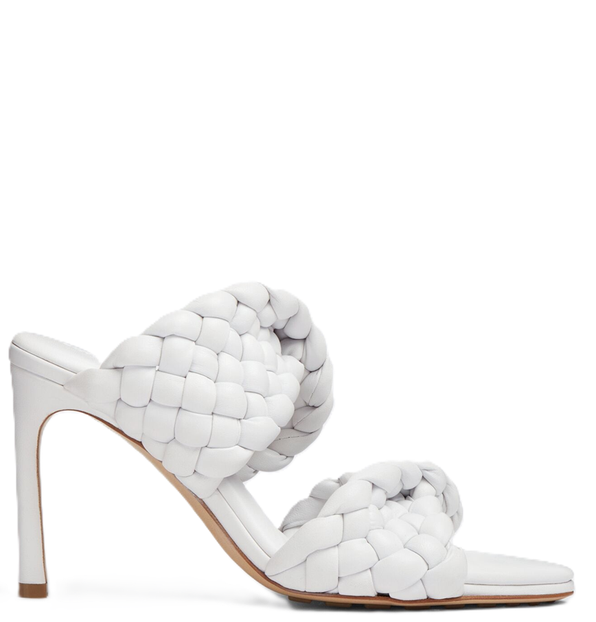  Giày Nữ Bottega Veneta The Curve Padded Intrecciato Leather 'White' 