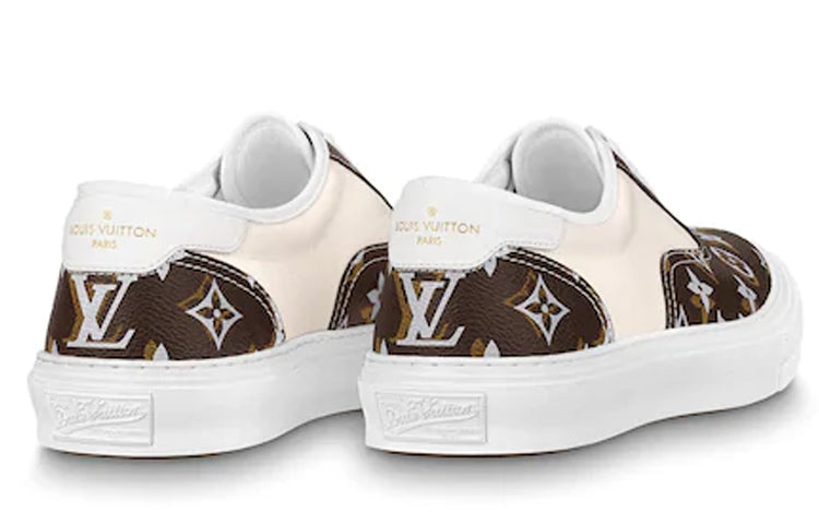  Giày Nam Louis Vuitton Monogram Trocadero 'White Brown' 