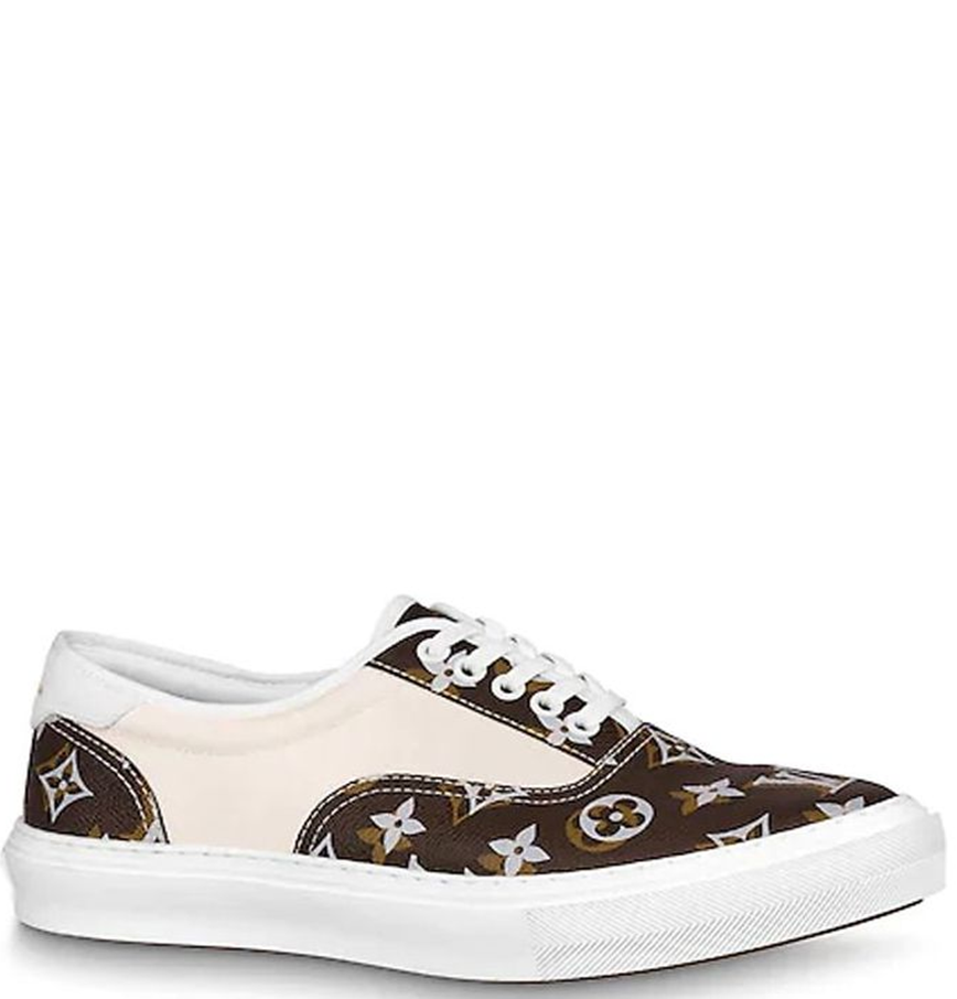  Giày Nam Louis Vuitton Monogram Trocadero 'White Brown' 