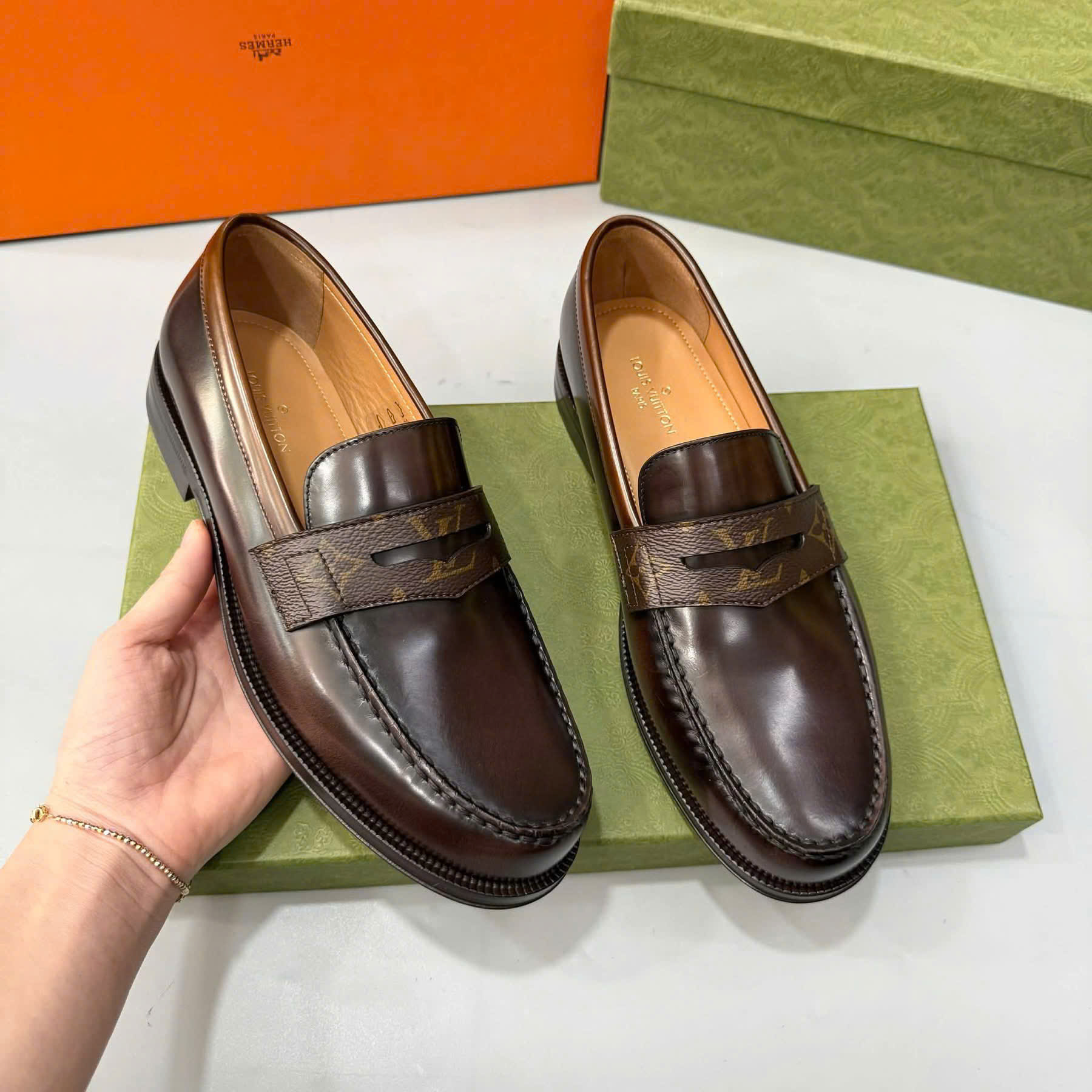  Giày Nam Louis Vuitton Sorbonne Monogram 'Brown' 