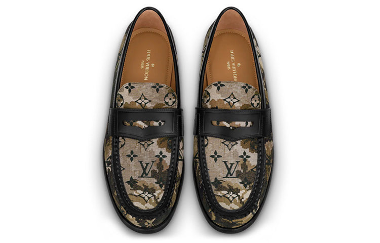  Giày Nam Louis Vuitton Loafers 'Brown Camouflage Monogram' 