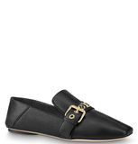  Giày Nữ Louis Vuitton Leather Monogram Baya Flat 'Black' 