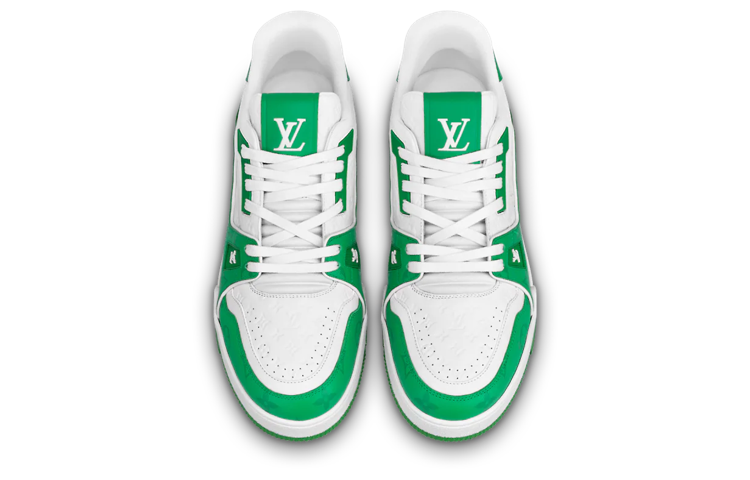 Giày Nam Louis Vuitton Lv Trainers 'White Green' 