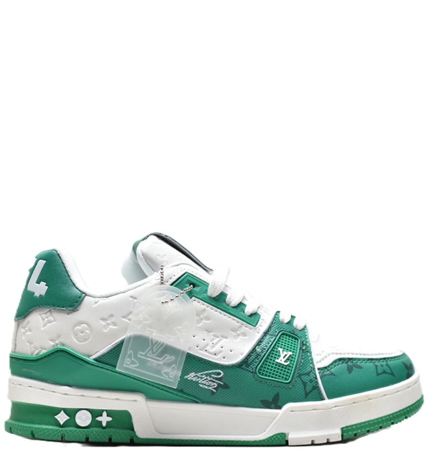  Giày Nam Louis Vuitton Lv Trainers 'White Green' 
