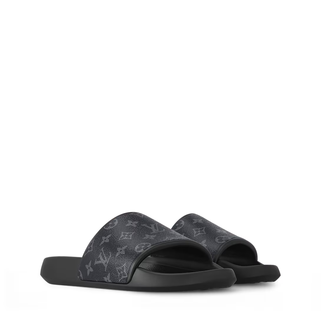  Dép Nam Louis Vuitton Waterfront Mules 'Black' 