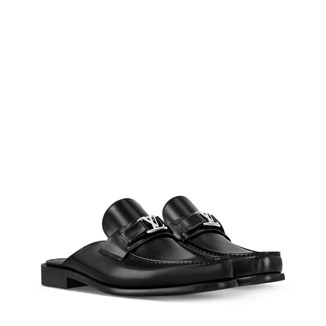  Giày Nam Louis Vuitton Major Open Back Loafer 'Navy' 