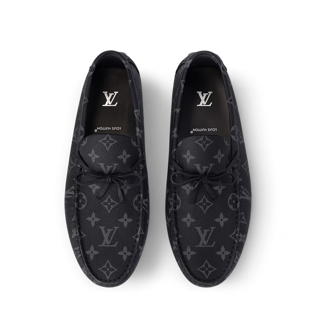  Giày Nam Louis Vuitton Driver Mocassin 'Black' 