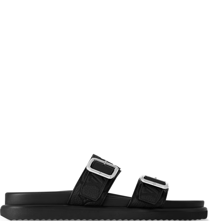  Dép Nam Louis Vuitton LV Venice Mule 'Black' 