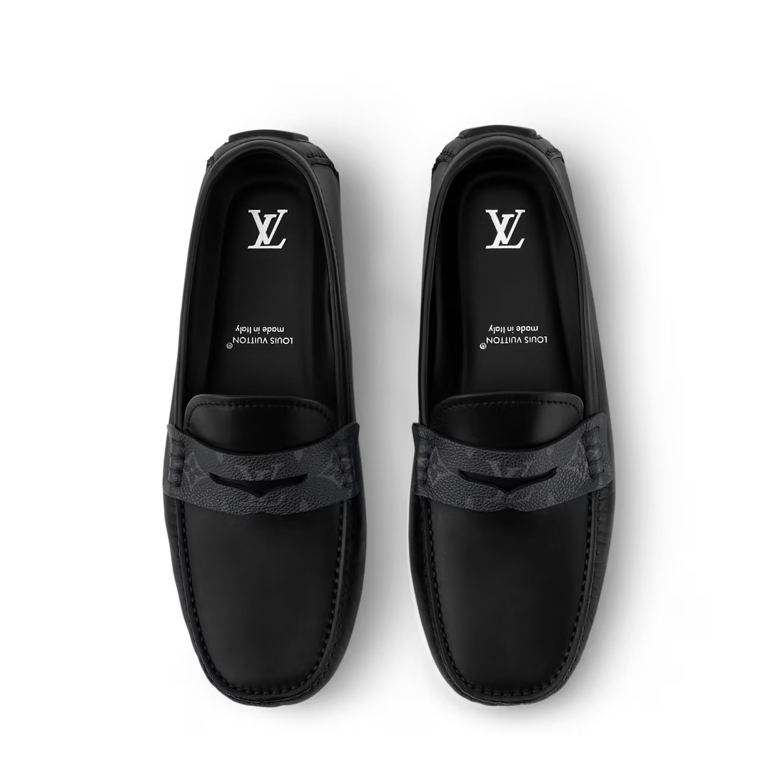  Giày Nam Louis Vuitton Monza Moccasin 'Black' 