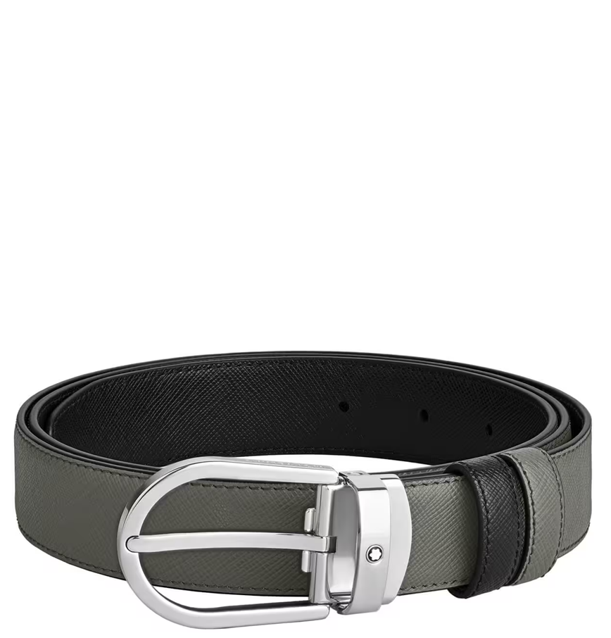  Thắt Lưng Nam MontBlanc Horseshoe Buckle 'Black' 220019 