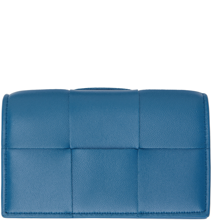  Ví Nữ Bottega Veneta Cassette Card Holder 'Blue' 
