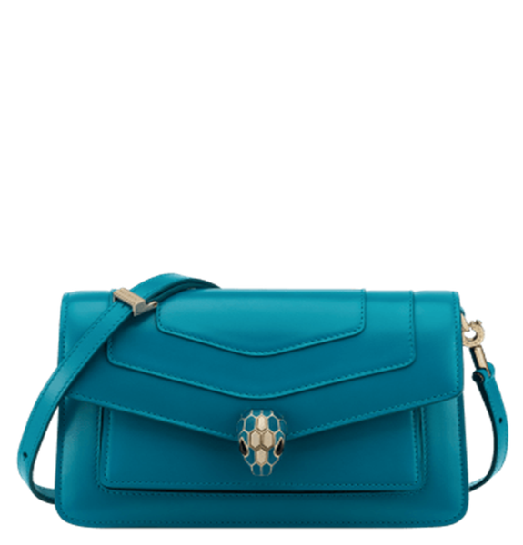  Túi Nữ Bvlgari Serpenti Forever East-West Shoulder Bag 'Blue' 