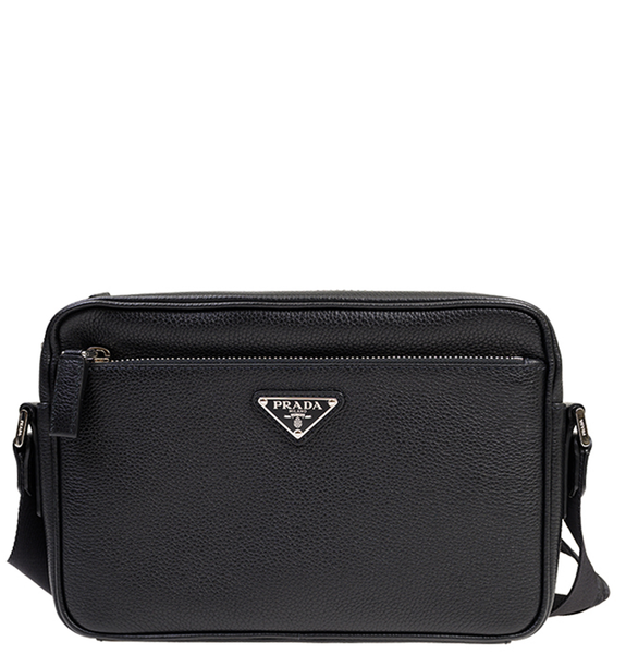  Túi Prada Triangle Logo Lychee Cowhide 'Black' 