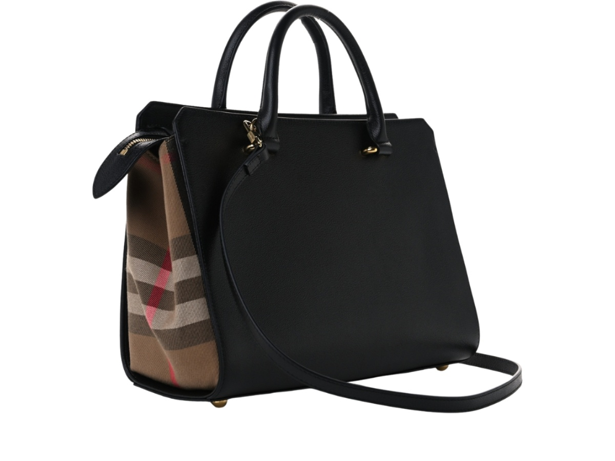  Túi Nữ Burberry Calfskin Mega Check Small Banwell 'Black' 