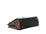  Túi Nữ Burberry Calfskin Mega Check Small Banwell 'Black' 