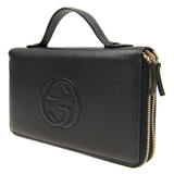  Túi Nam Gucci Leather Soho Travel Document 'Black' 