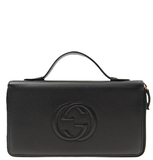  Túi Nam Gucci Leather Soho Travel Document 'Black' 