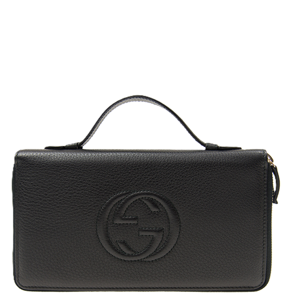 Túi Nam Gucci Leather Soho Travel Document 'Black' 