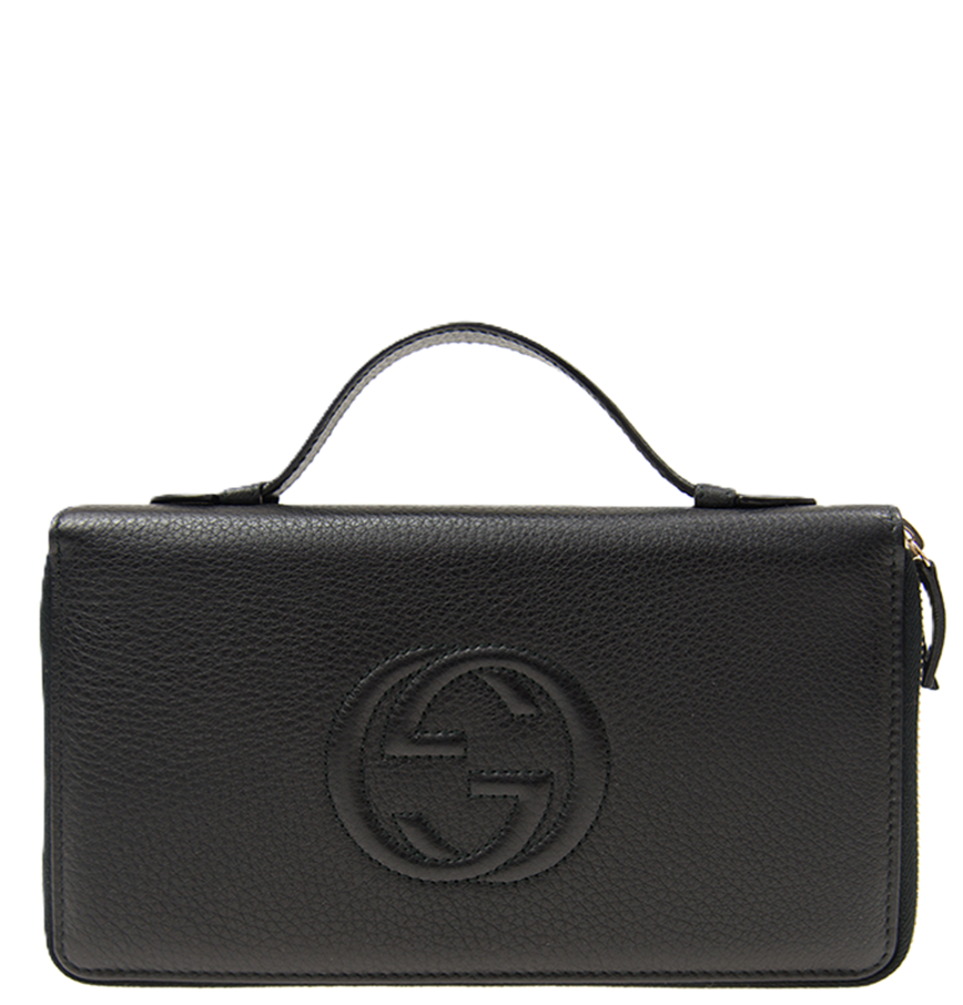  Túi Nam Gucci Leather Soho Travel Document 'Black' 