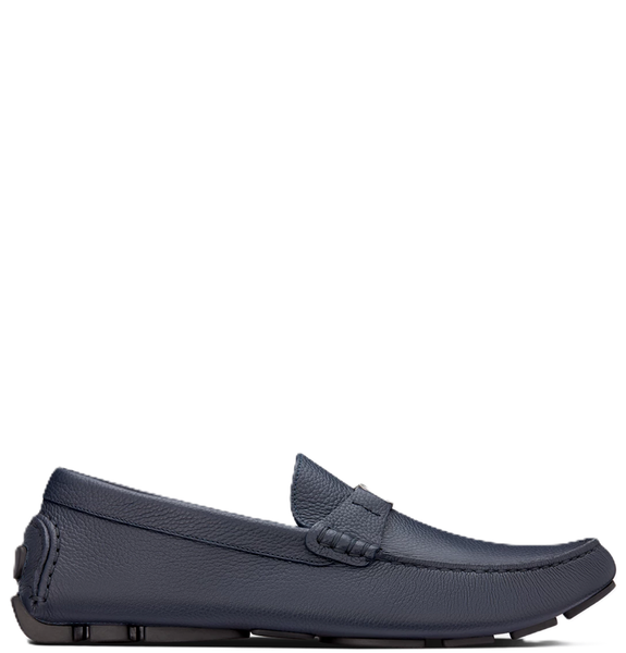  Giày Nam Dior CD Logo Leather Moccasins 'Navy' 