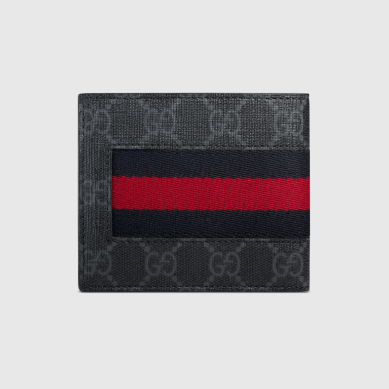  Ví Nam Gucci GG Supreme Web ‘Black Gray’ 