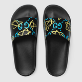  Dép Nam Gucci Ghost Slide Star Print 'Black' 