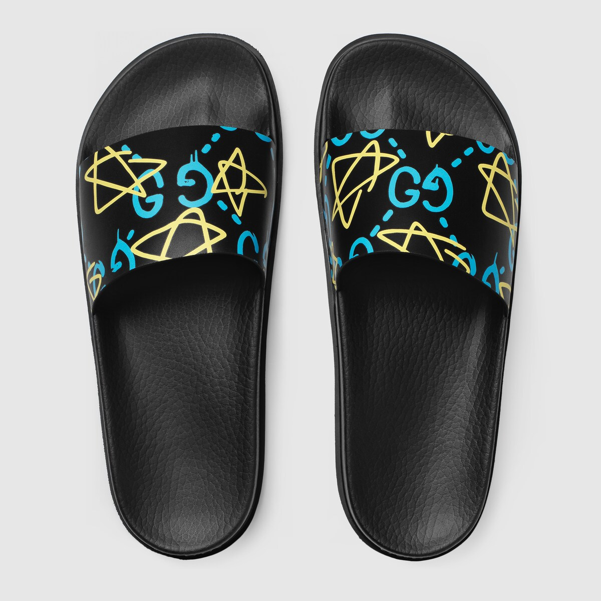  Dép Nam Gucci Ghost Slide Star Print 'Black' 