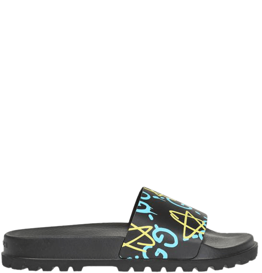  Dép Nam Gucci Ghost Slide Star Print 'Black' 