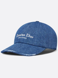  Mũ Dior Logo Embroidered Hat 'Denim' 
