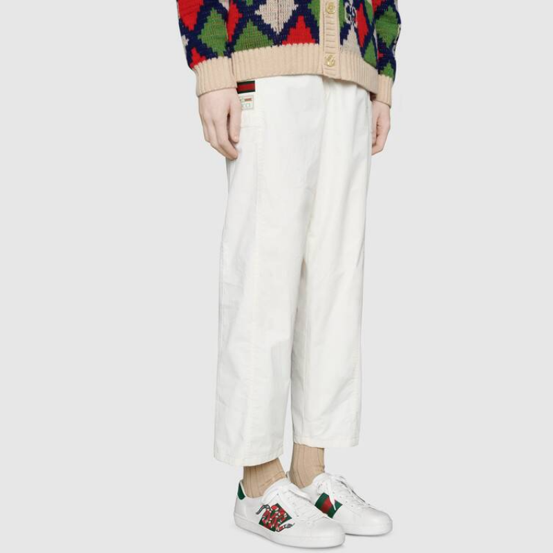  Giày Nam Gucci Ace Embroidered Snake 'White' 