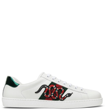  Giày Nam Gucci Ace Embroidered Snake 'White' 