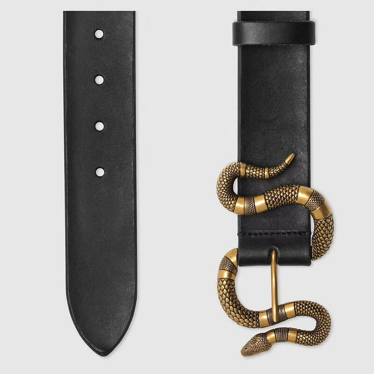  Thắt Lưng Nam Gucci Original Cut Snake Casual Leather 'Black' 