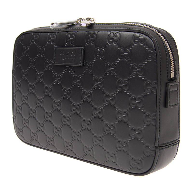  Túi Nam Gucci Logo-embossed Hand Bag 'Black' 