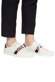  Giày Nam Gucci Stripe Leather Sneaker ‘White Red Black’ 