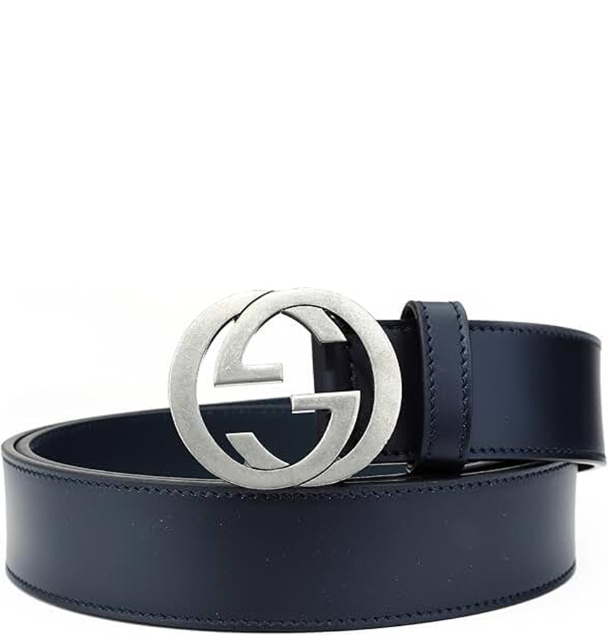  Thắt Lưng Nam Gucci Distressed Leather Buckle 'Black' 