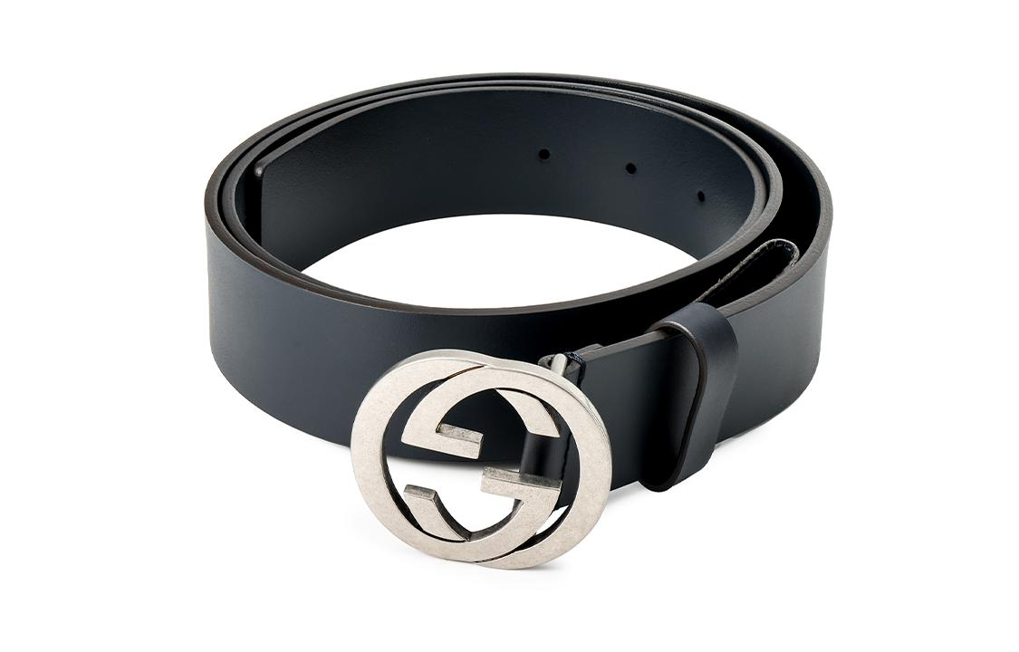  Thắt Lưng Nam Gucci Distressed Leather Buckle 'Black' 