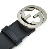  Thắt Lưng Nam Gucci Distressed Leather Buckle 'Black' 
