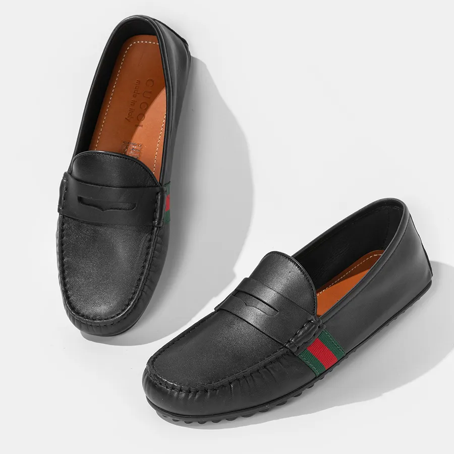  Giày Nam Gucci Loafer 'Black' 