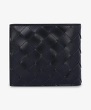  Ví Nam Bottega Veneta Intrecciato Bi-Fold Shiny 'Black' 