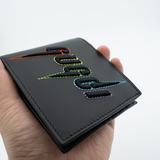  Ví Nam Gucci Blade Embroidery Half Wallet 'Black' 