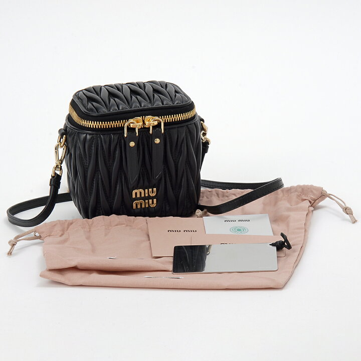  Túi Nữ Miu Miu Matelasse Nappa Leather 'Black' 