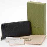  Túi Gucci Embossed Full Zip Wallet 'Black' 