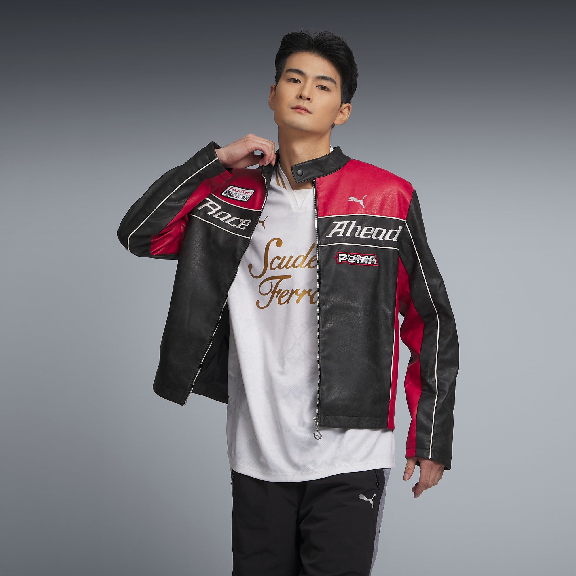  Áo Puma Race Ahead Bomber Jacket ‘Black’ 