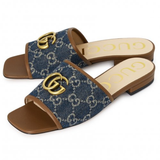  Dép Nữ Gucci Double G Pumps Sandals 'Blue' 