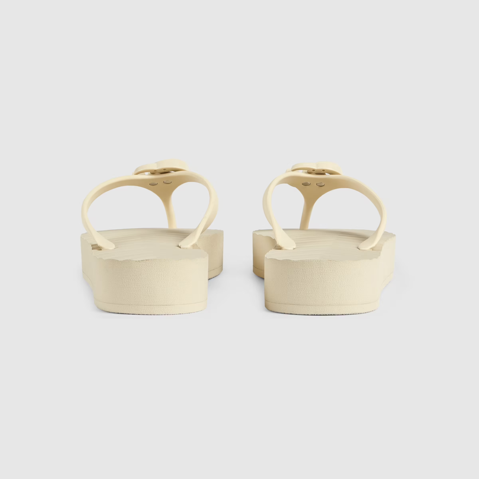  Dép Nữ Gucci Chevron Thong Sandal 'White' 
